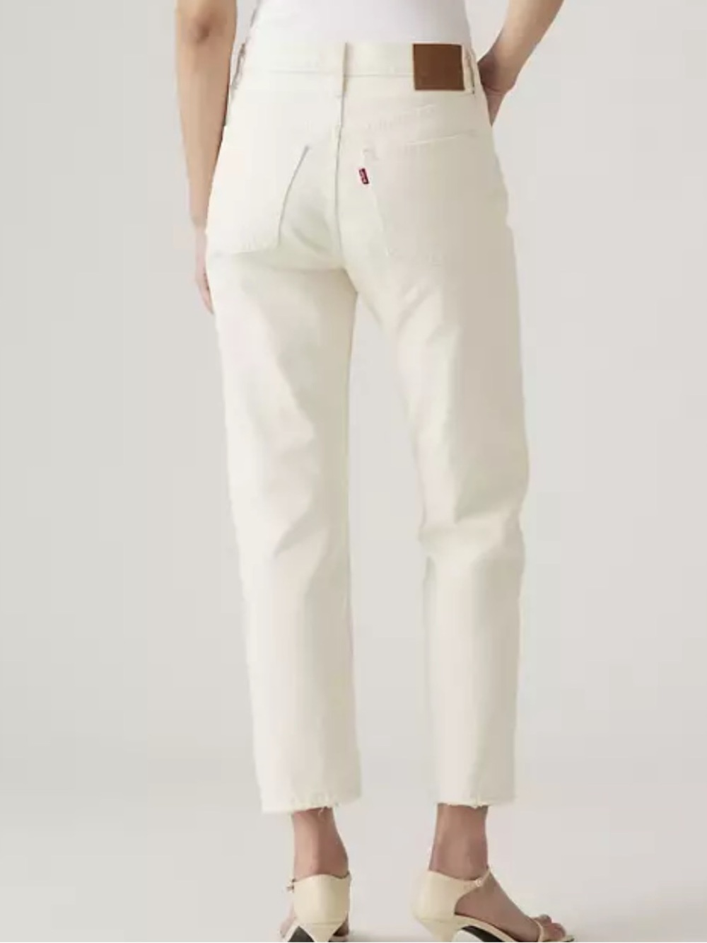 Levi’s | 501 Original Cropped Womens Jeans Ecru White size 23 L26 - Picture 9 of 9